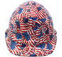 USA Wavy Flag Hydro Dipped Hard Hats ~ Front View