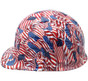 USA Wavy Flag Hydro Dipped Hard Hats ~ Left Side View