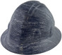 Blue Denim Hydro Dipped Hard Hats Full Brim Style ~ Oblique View