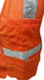 Orange MESH SURVEYOR Safety Vests CLASS 2 with Silver Stripes Pocket