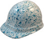 Raindrop Hydro Dipped Hard Hats, Cap Style ~ Oblique View