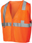 Pyramex Class 2 Hi-Vis Mesh Lime Safety Vests w/ Silver Stripes ~ Front View