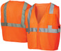 Pyramex Class 2 Self Extinguishing Mesh Hi-Vis Orange Safety Vests w/ Silver Stripes