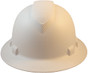 Pyramex Ridgeline Full Brim Style Hard Hat with White Graphite Pattern - Front View