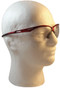Jackson Nemesis Metallic Red Frame Safety Glasses with Fog Free Clear Lens ~ Right Side View
