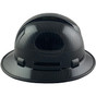 Pyramex Ridgeline Full Brim Hard Hat with Shiny Black Graphite Pattern with Protective Edge