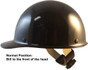 Skullgard Cap Style With Swing Suspension Black ~ Swing Suspension in Normal Position