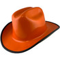 Outlaw Cowboy Hardhat with Ratchet Suspension Orange with Protective Edge