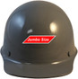MSA Skullgard (LARGE SHELL) Cap Style Hard Hats with STAZ ON Suspension - Gray - Front View