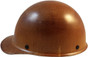 MSA Skullgard (LARGE SHELL) Cap Style Hard Hats with Ratchet Suspension - Natural Tan - Left Side View 
