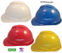 MSA Advance Vented Hard Hats with 6 Point Ratchet Suspensions All Colors