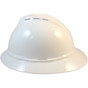 MSA Advance Full Brim Vented Hard Hats with Ratchet Suspensions White Left