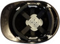 Pyramex Ridgeline Cap Style Hard Hat with Shiny Black Graphite Pattern - Suspension Detail