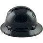 Pyramex Ridgeline Full Brim Hard Hat with Shiny Black Graphite Pattern with Protective Edge - Left View