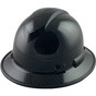 Pyramex Ridgeline Full Brim Hard Hat with Shiny Black Graphite Pattern with Protective Edge - Oblique View