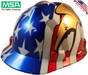 MSA V-Gard American Flag and 2 Eagles Hard Hats - Oblique View