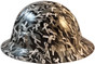 Cancer Awareness White Full Brim Hydro Dipped Hard Hats - Left Side View