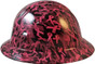 Cancer Awareness Pink Full Brim Hydro Dipped Hard Hats - Left Side View