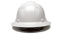 Pyramex Full Brim RIDGELINE Hard Hat White 4 Point Suspensions Back View