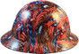 Red American Eagle Patriotic Hydro Dipped Hard Hats Full Brim Style - Right Side View