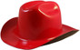 Outlaw Cowboy Hardhat with Ratchet Suspension Red - Left Side View