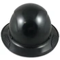 DAX Fiberglass Composite Hard Hat with Protective Edge - Full Brim Black - Front View