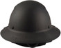 Actual Carbon Fiber Hard Hat - Full Brim Matte Black - Back View