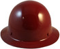 MSA Skullgard Full Brim Hard Hat with FasTrac III Ratchet Suspension - Maroon - Front View