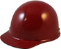 MSA Skullgard Cap Style Hard Hat with Ratchet Suspension - Maroon - Oblique View 