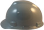 MSA V-Gard Cap Style Hard Hats with Fas-Trac Suspensions Gray - Left Side View