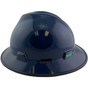 MSA V-Gard Full Brim Hard Hats with  One-Touch Suspensions Navy Blue - with Protective Edge