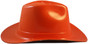 Occunomix Western Cowboy Hard Hats ~ Hi Viz Orange - Right Side View