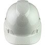 Pyramex Ridgeline Cap Style Hard Hat with Shiny White Graphite Pattern  - Front View