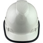 Pyramex Ridgeline Cap Style Hard Hat with Shiny White Graphite Pattern with Protective Edge - Front View