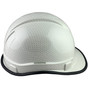 Pyramex Ridgeline Cap Style Hard Hat with Shiny White Graphite Pattern with Protective Edge - Right View