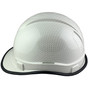 Pyramex Ridgeline Cap Style Hard Hat with Shiny White Graphite Pattern with Protective Edge - Left View