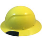 DAX Fiberglass Composite Hard Hat - Full Brim Yellow - Left View