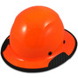 DAX Fiberglass Composite Hard Hat with Protective Edge  - Full Brim High Vision Orange - Oblique View