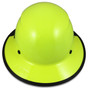DAX Fiberglass Composite Hard Hat with Protective Edge - Full Brim High Vision Lime - Back View
