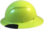 Actual Carbon Fiber Hard Hat - Full Brim High Vision Lime - Left View
