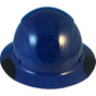 Actual Carbon Fiber Hard Hat - Full Brim Royal Blue - Front 