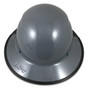 Actual Carbon Fiber Hard Hat with Protective Edge - Full Brim Medium Gray - Back