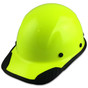 DAX Fiberglass Composite Hard Hat with Protective Edge - Cap Style Factory Hi Viz Lime - Oblique View