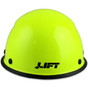 DAX Fiberglass Composite Hard Hat with Protective Edge - Cap Style Factory Hi Viz Lime - Back View