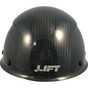Actual Carbon Fiber Hard Hat - Cap Style Glossy Black - Back View