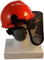 MSA V-Gard Cap Style hard hat with Pyramex Polycarbonate Mesh Faceshield - Orange