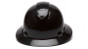 Pyramex Full Brim RIDGELINE Hard Hat Black 4 Point Suspensions Front view
