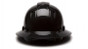 Pyramex Full Brim RIDGELINE Hard Hat Black 4 Point Suspensions Back view