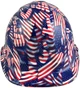 USA Flag Cap Style Hydro Dipped Hard Hats - Front View