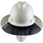 MSA Full Brim V-Guard Hard Hat with Sun Shield - White